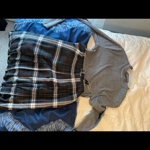 Vintage long plaid skirt